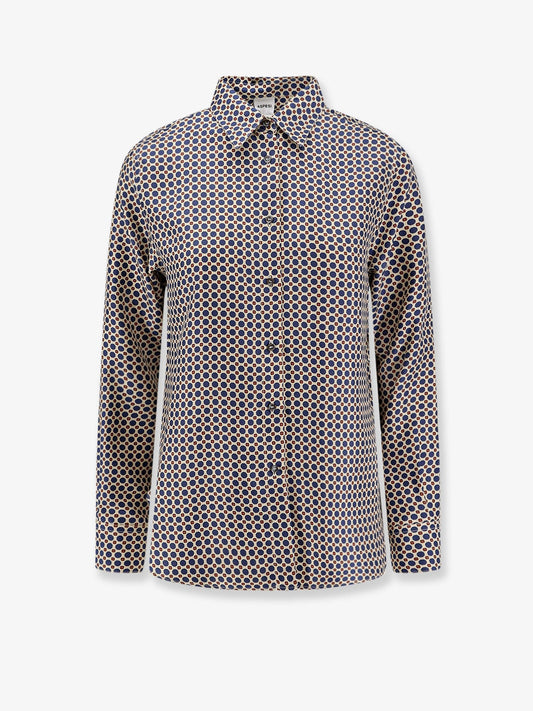 ASPESI Silk shirt with micro-pattern