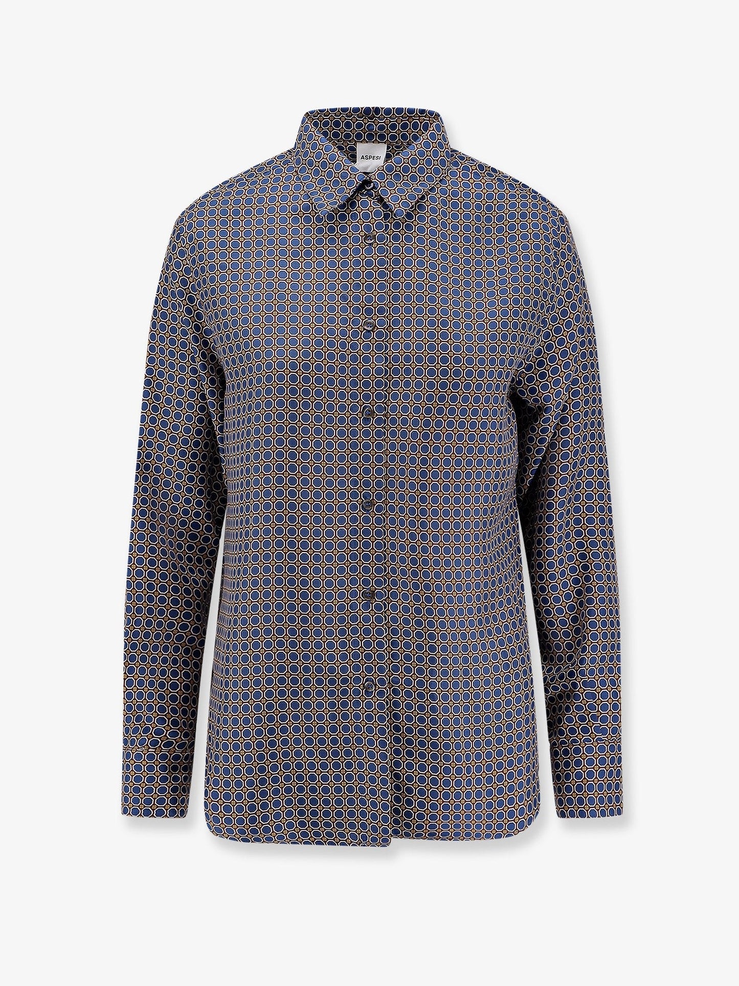 ASPESI Silk shirt with micro-pattern
