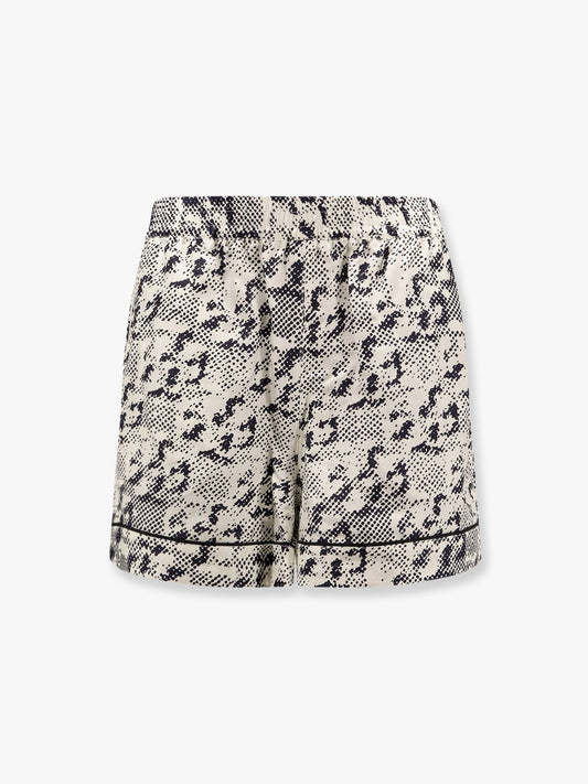 Tory Burch Silk shorts with pixelated logo print