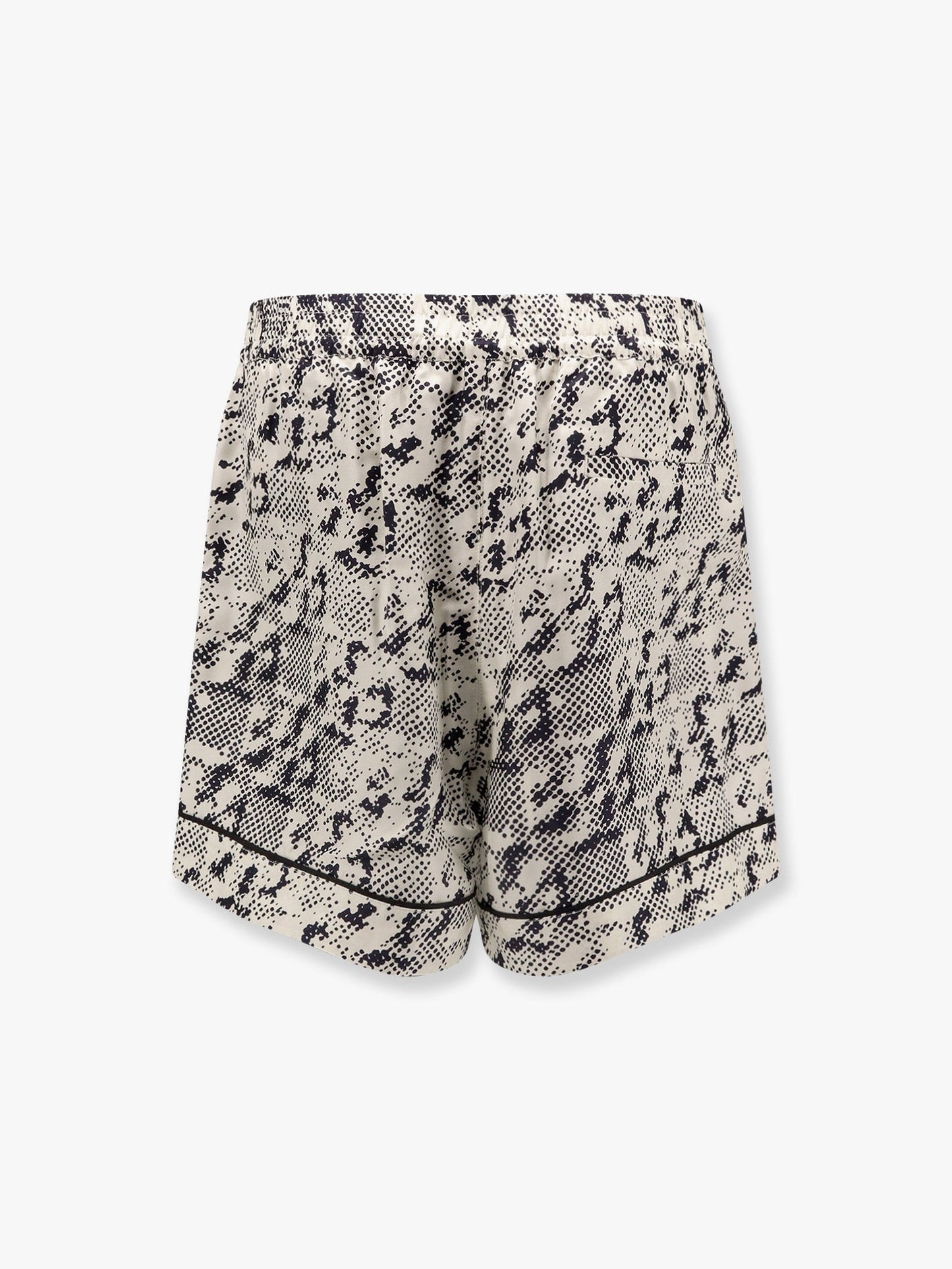 Tory Burch Silk shorts with pixelated logo print