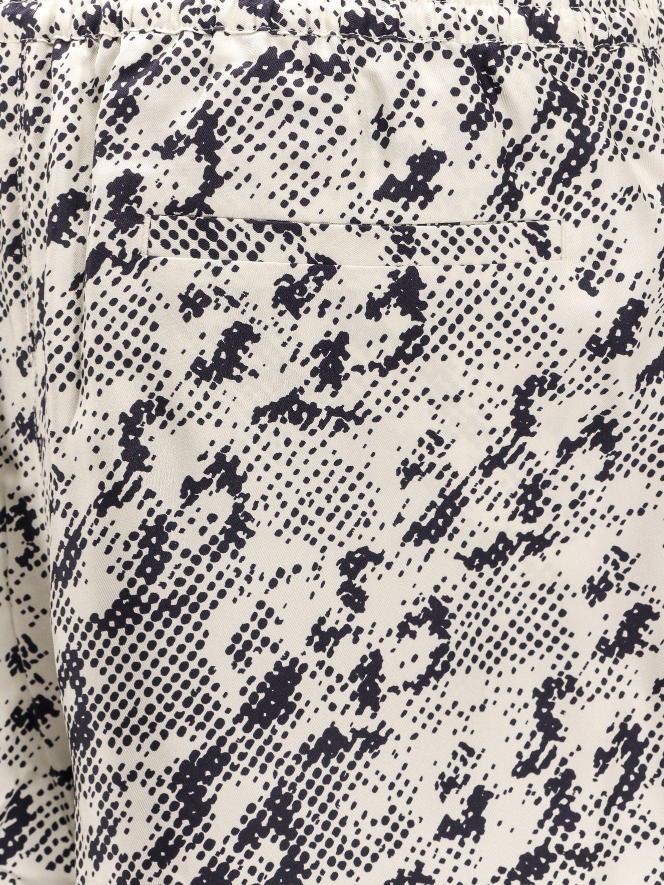 Tory Burch Silk shorts with pixelated logo print
