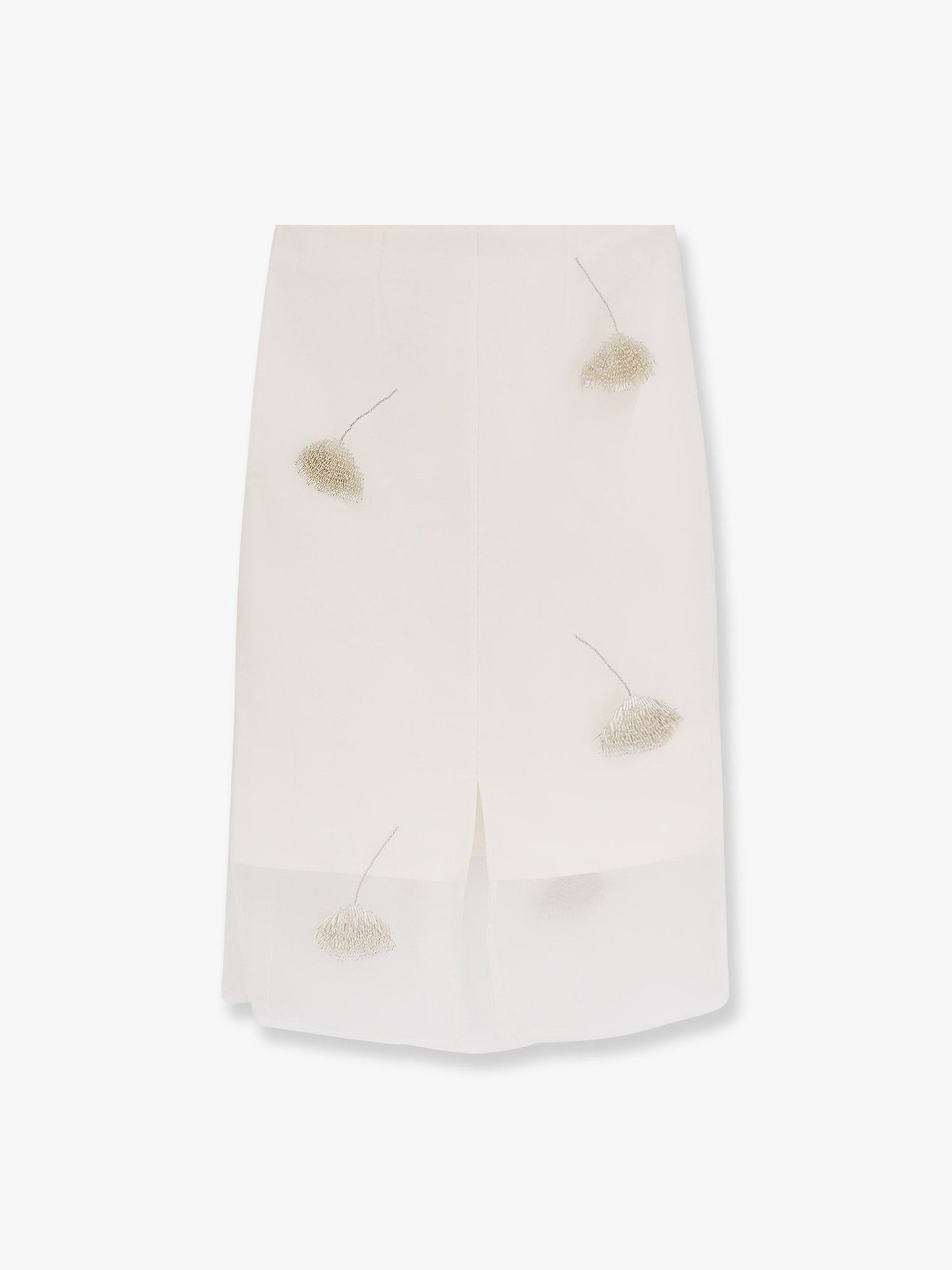 ROHE Silk skirt with jewel details
