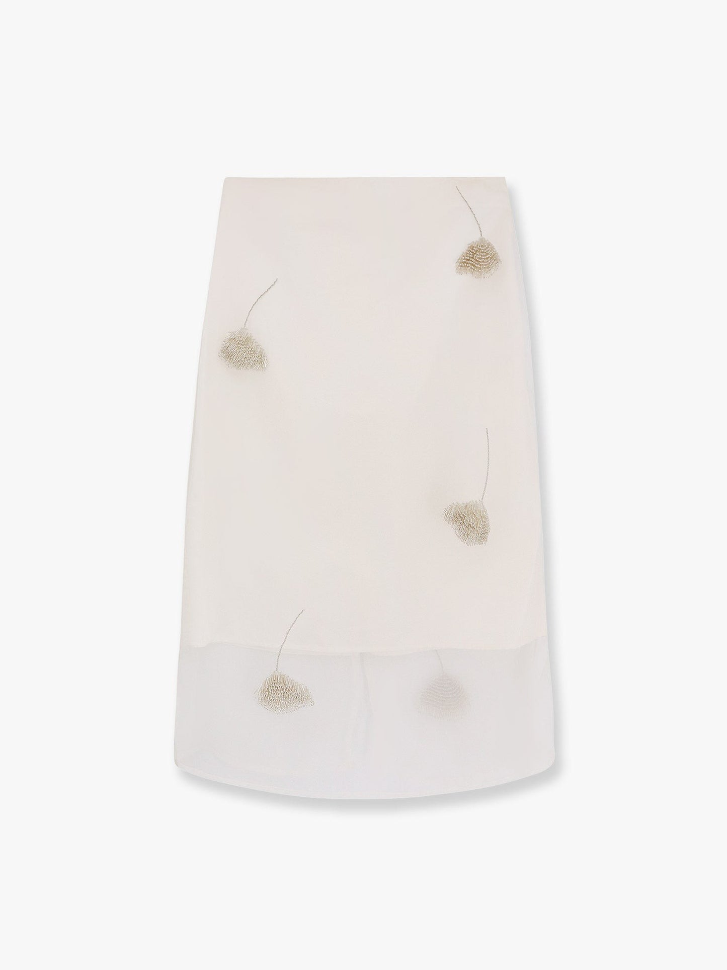 ROHE Silk skirt with jewel details