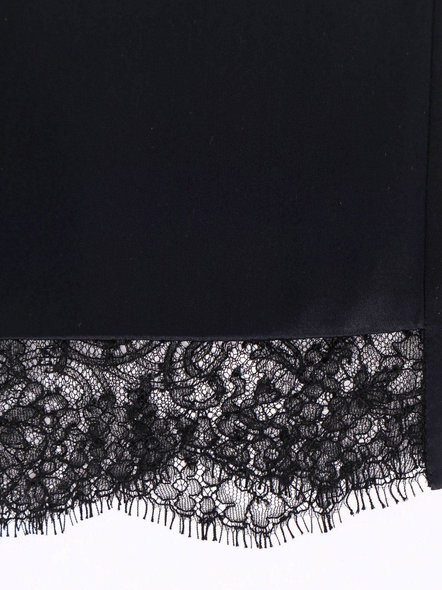 TOM FORD Silk skirt with lace inserts