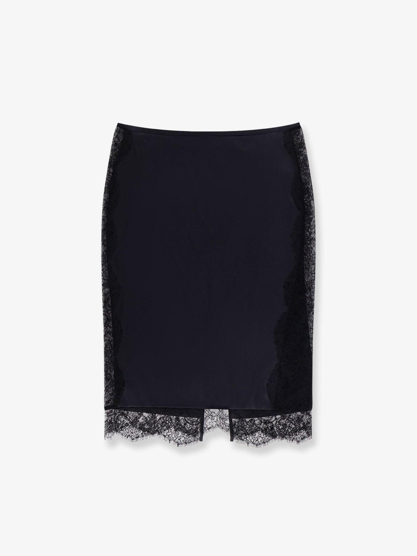 TOM FORD Silk skirt with lace inserts