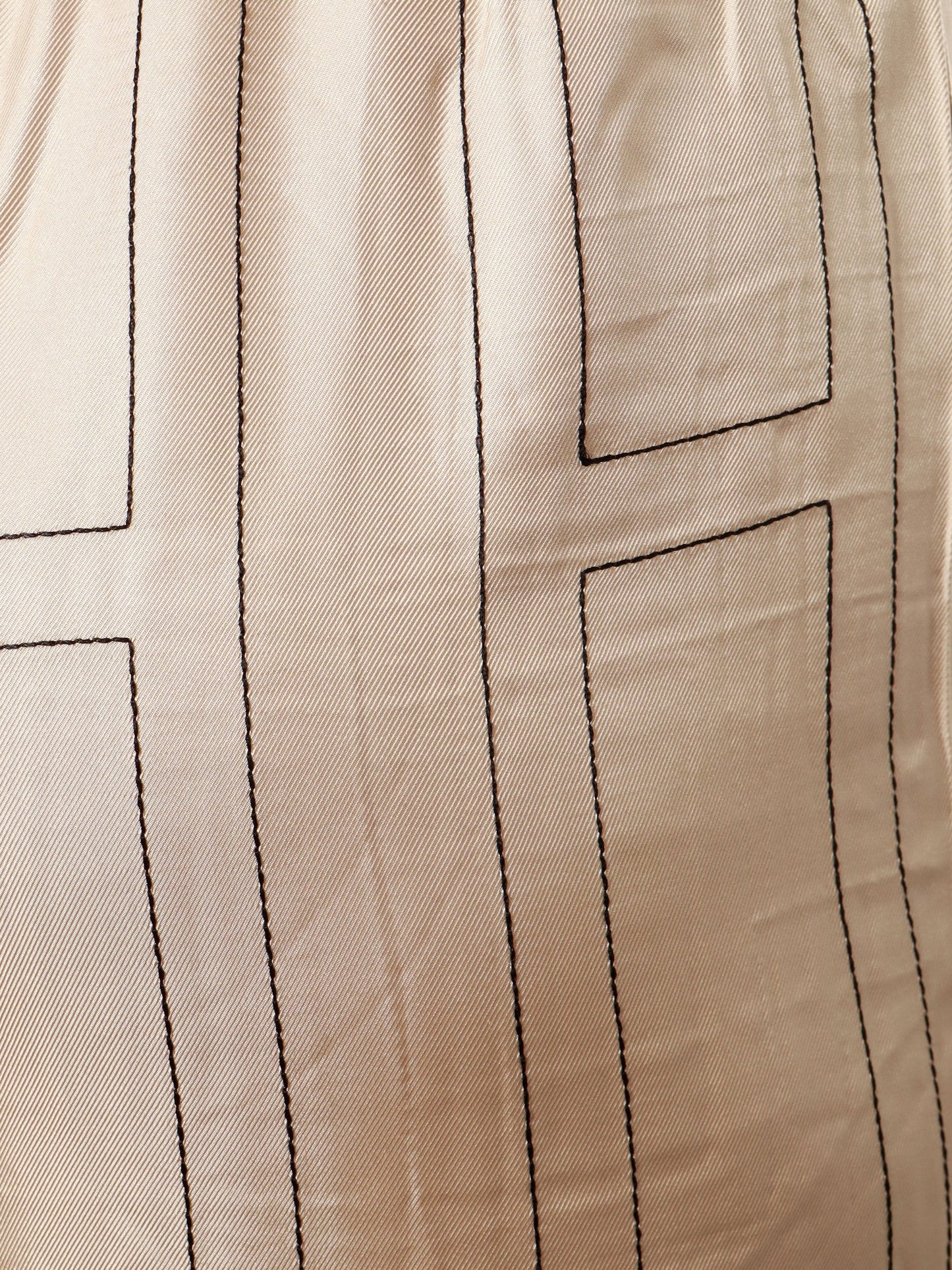 TOTEME Silk trousers with monogram logo embroidery