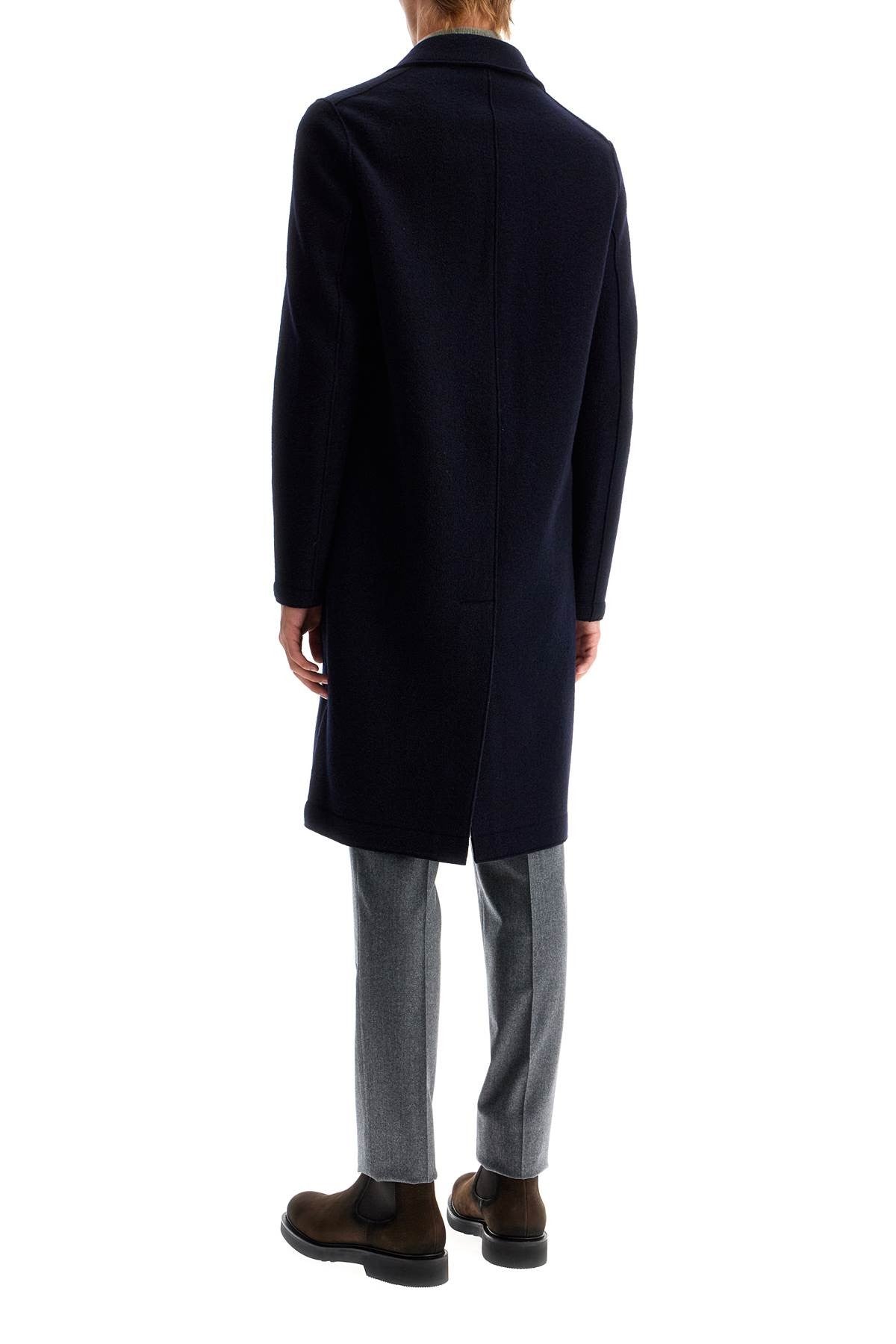 HARRIS WHARF LONDON single-breasted wool coat in boiled