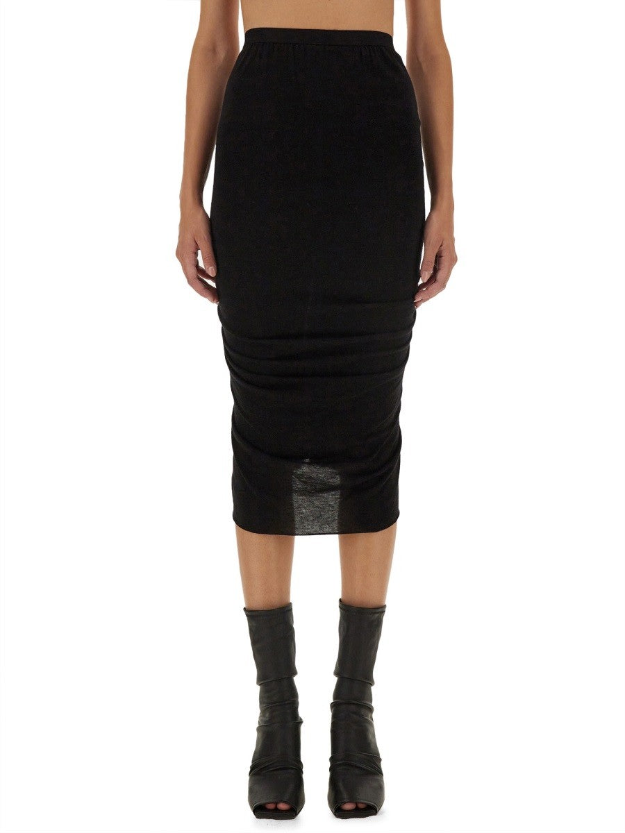 RICK OWENS SKIRT WITH DRAPE