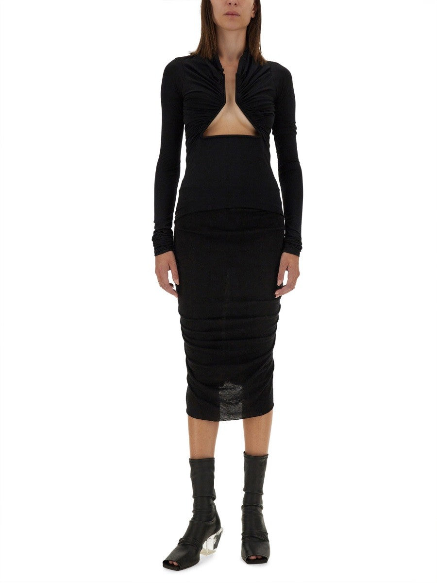 RICK OWENS SKIRT WITH DRAPE