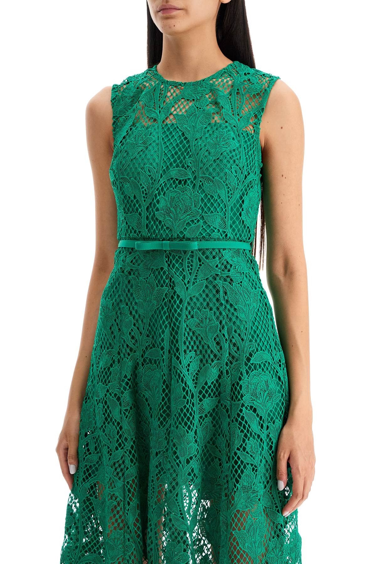 SELF PORTRAIT sleeveless midi lace dress