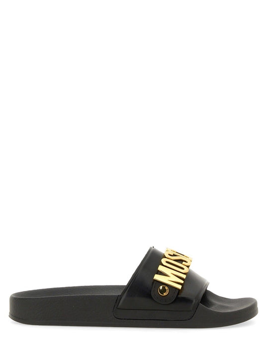 Moschino SLIDE SANDAL WITH LOGO