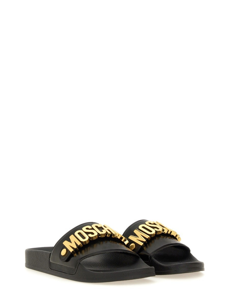 Moschino SLIDE SANDAL WITH LOGO