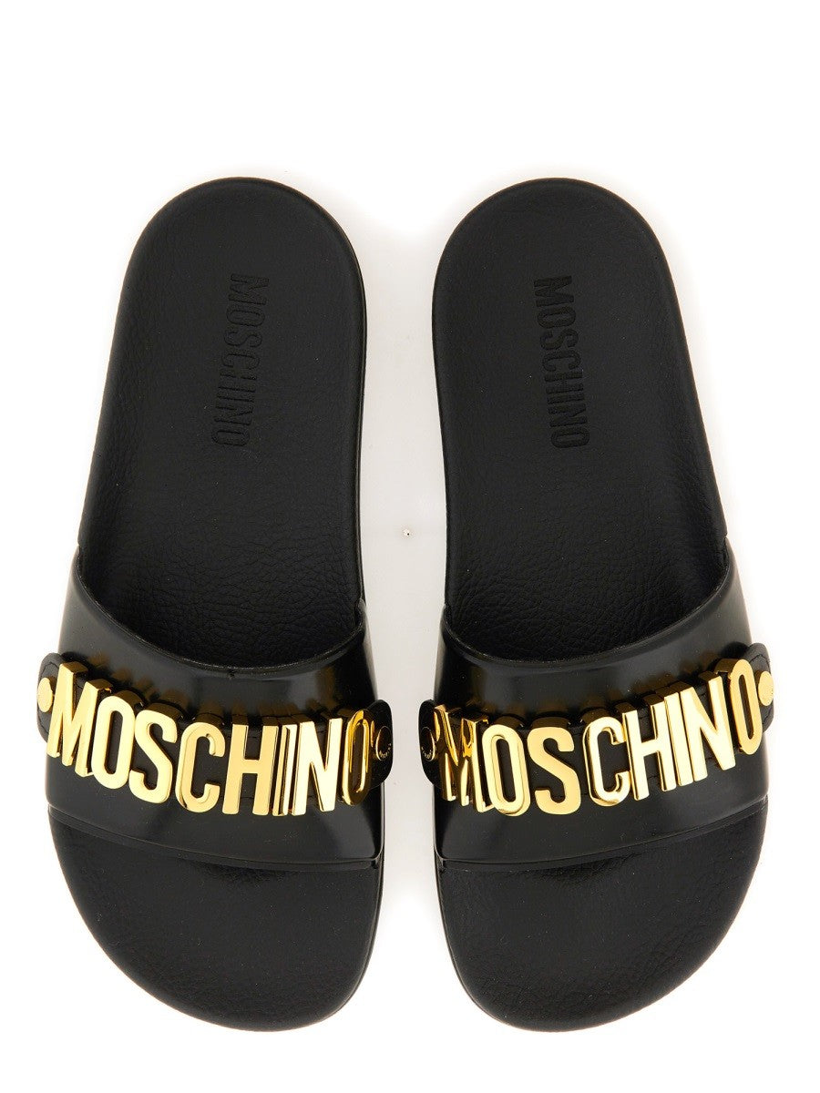 Moschino SLIDE SANDAL WITH LOGO