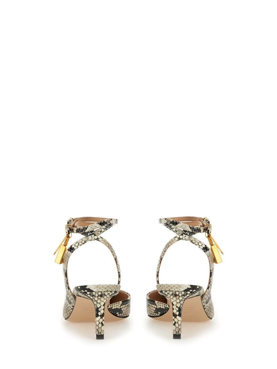 TOM FORD SLINGBACK "PYTHON PADLOCK"