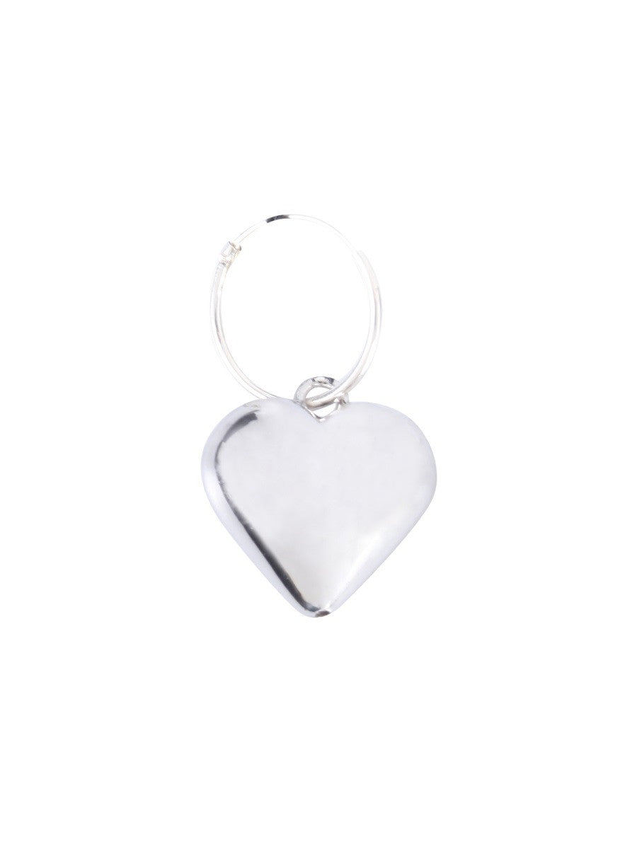 RAF SIMONS SMALL HEART SINGLE EARRINGS WITH R