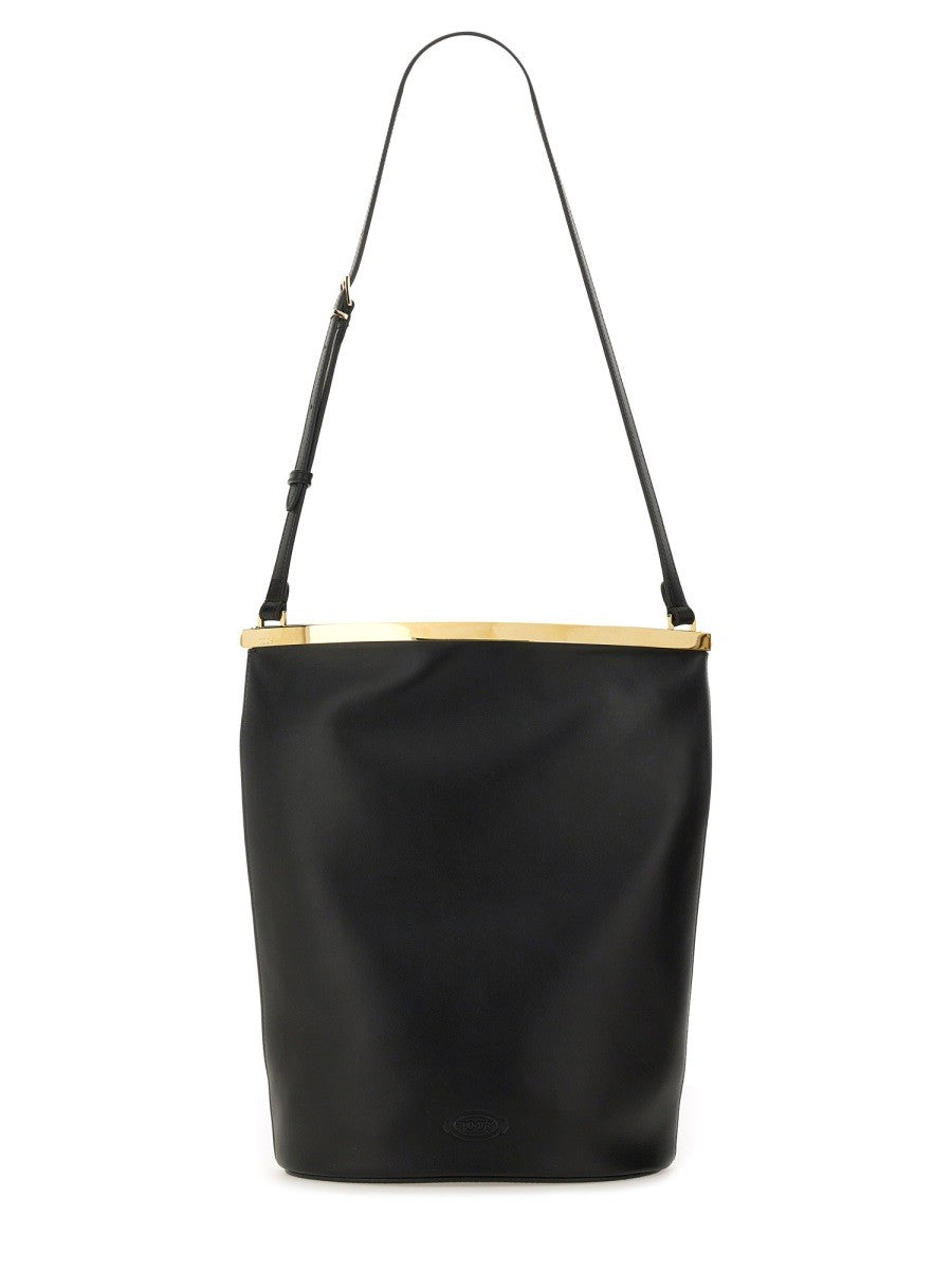 TOD'S SMALL LEATHER BUCKET BAG