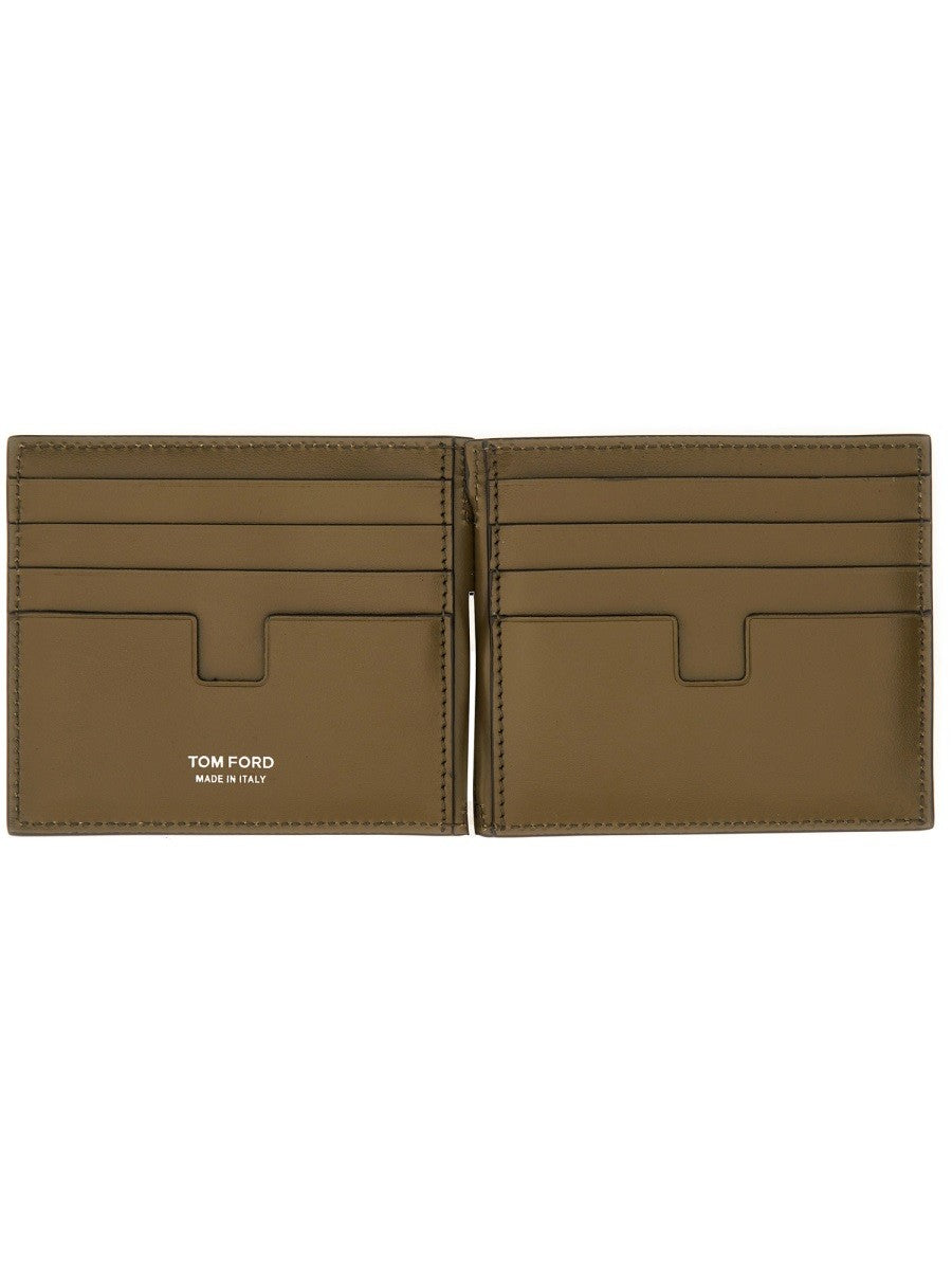 TOM FORD SMALL LEATHER MONEY CLIP WALLET