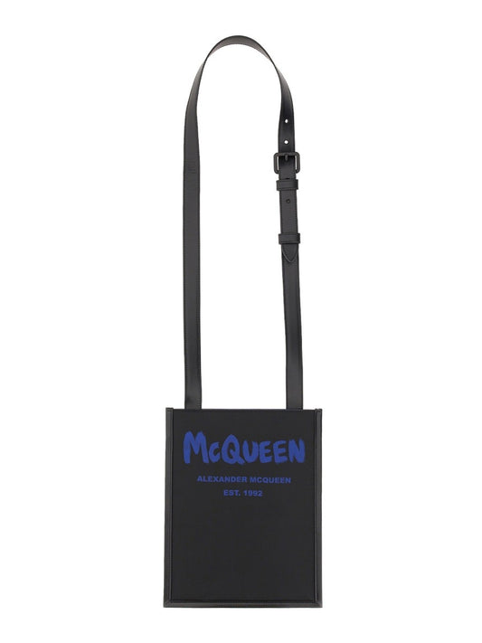 Alexander Mcqueen SMARTPHONE BAG WITH GRAFFITI LOGO