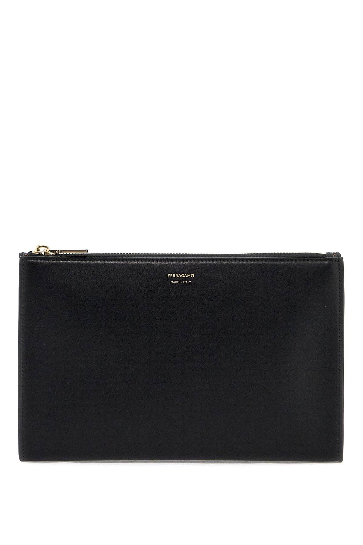 COMME DES GARCONS WALLET smooth leather pouch in seven words