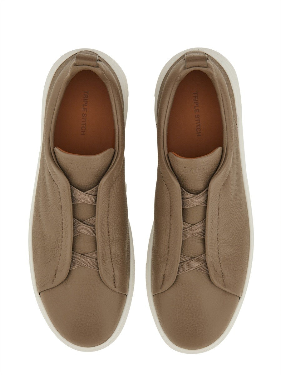 Zegna SNEAKER LOW TOP TRIPLE STITCH