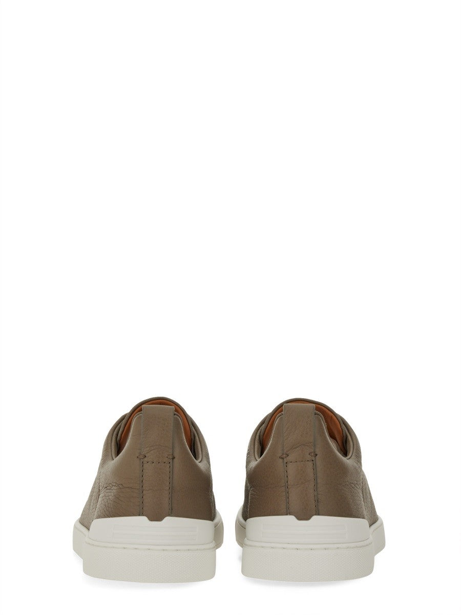 Zegna SNEAKER LOW TOP TRIPLE STITCH