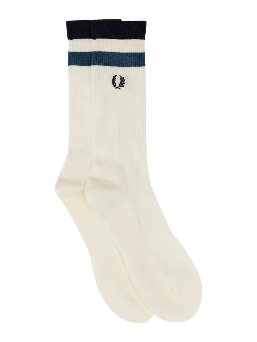 FRED PERRY SOCK WITH LOGO EMBROIDERY