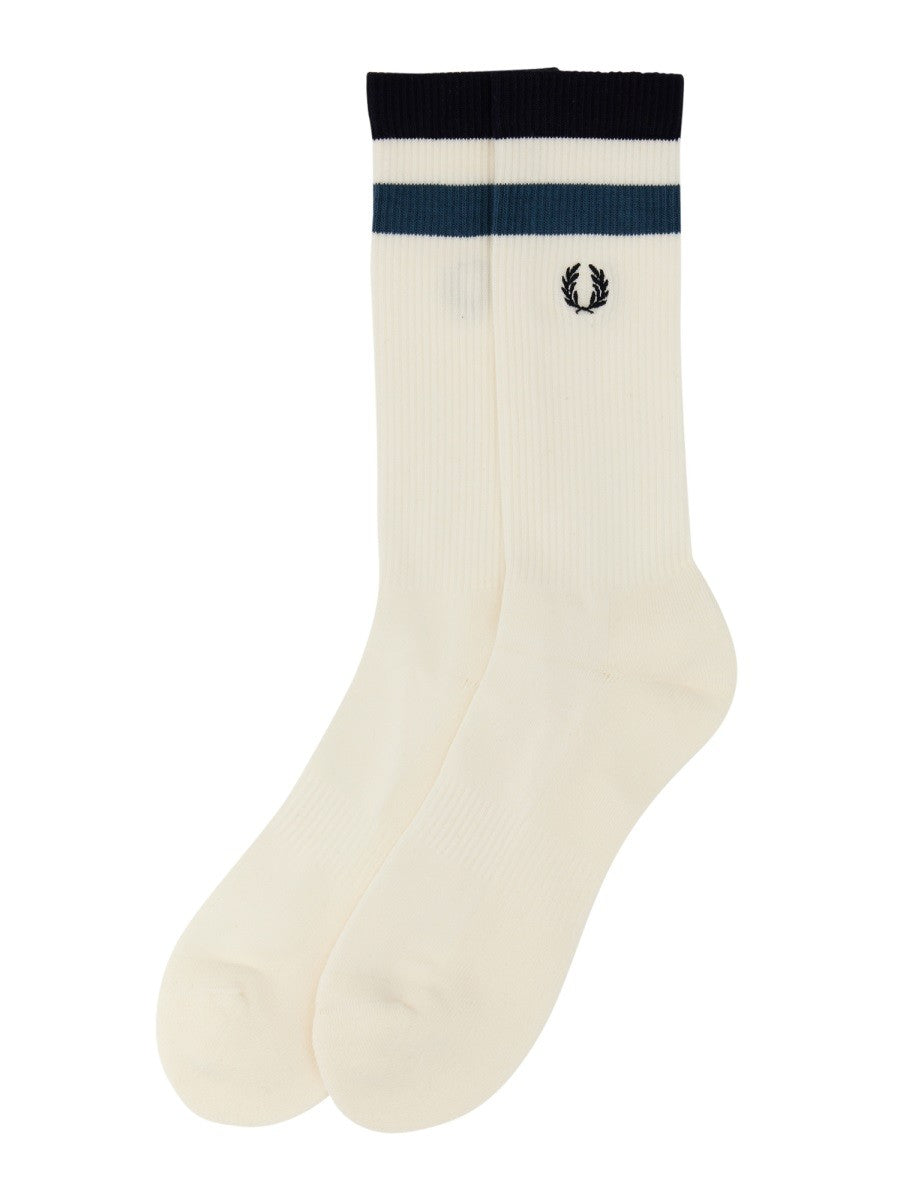 FRED PERRY SOCK WITH LOGO EMBROIDERY