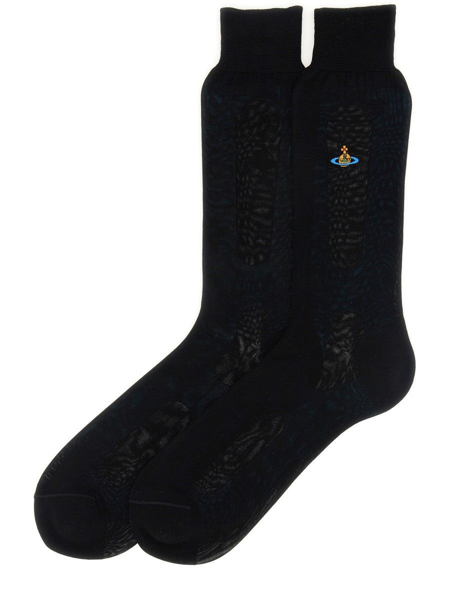 Vivienne Westwood SOCKS WITH ORB EMBROIDERY