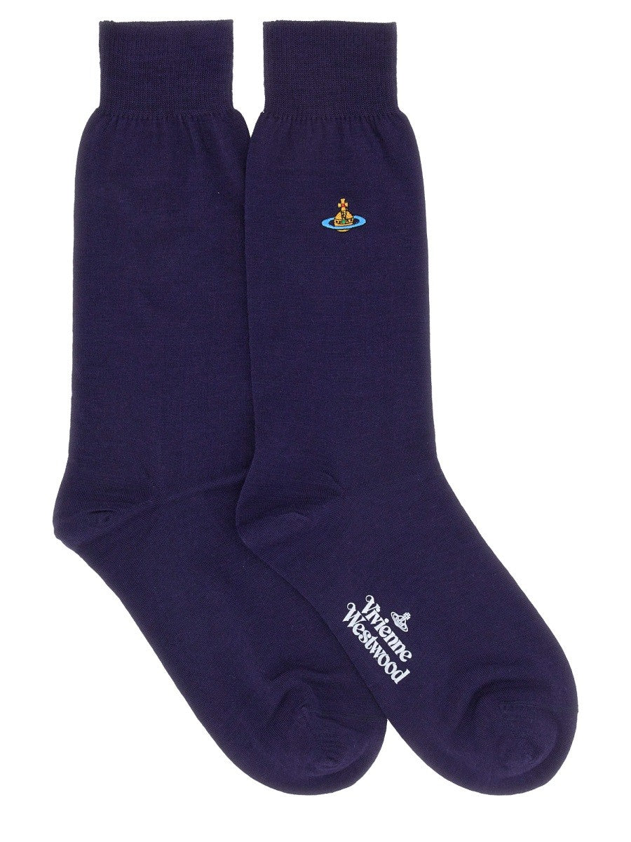 Vivienne Westwood SOCKS WITH ORB EMBROIDERY