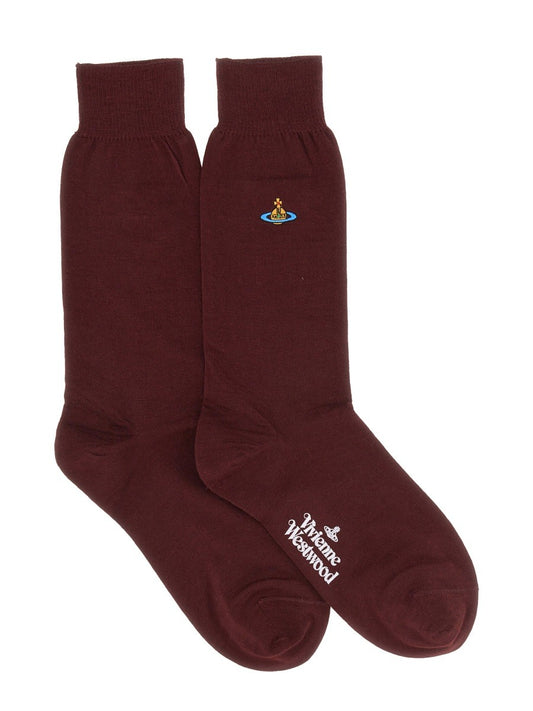 Vivienne Westwood SOCKS WITH ORB EMBROIDERY