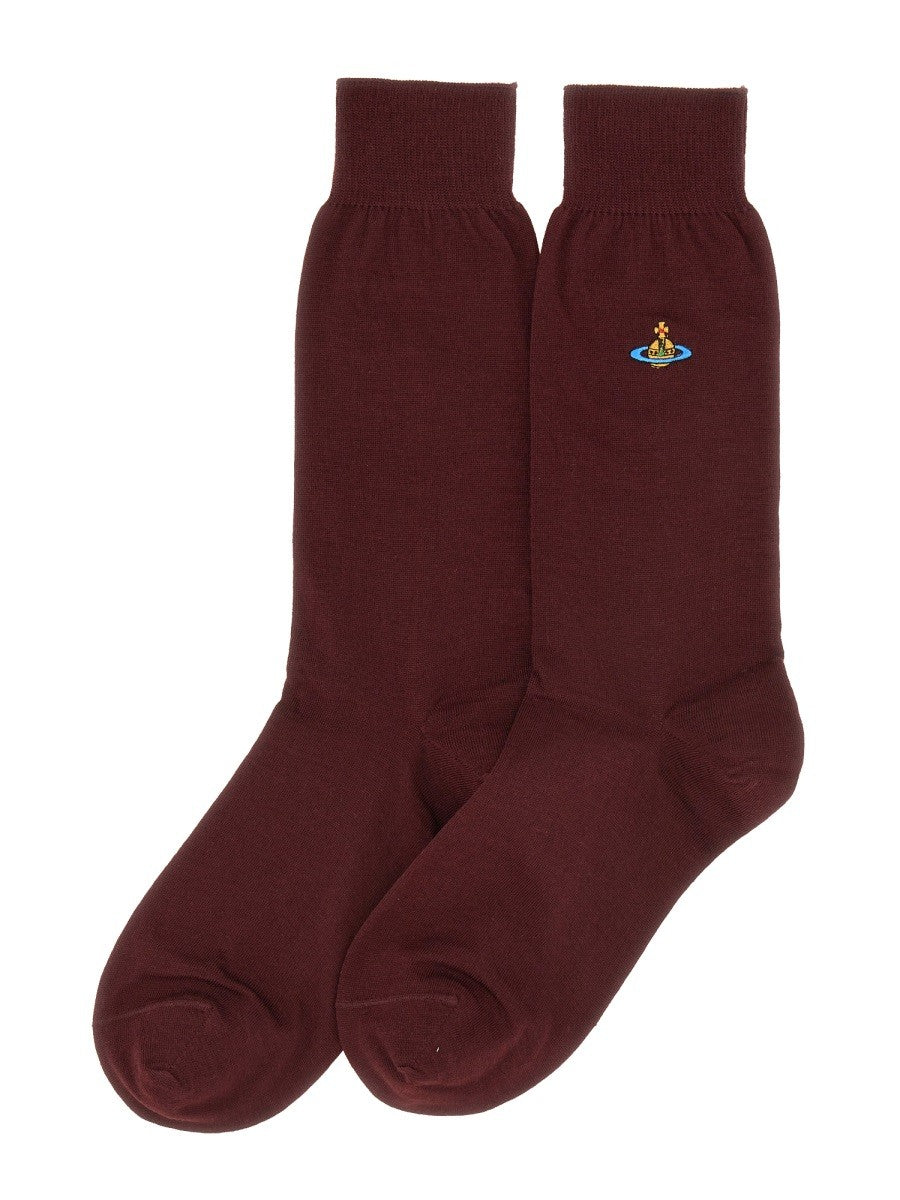 Vivienne Westwood SOCKS WITH ORB EMBROIDERY