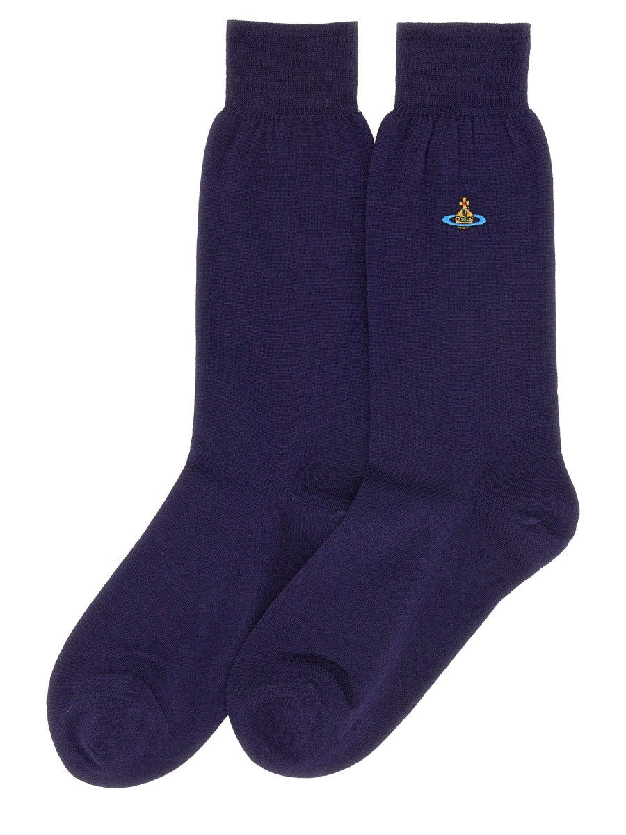 Vivienne Westwood SOCKS WITH ORB EMBROIDERY