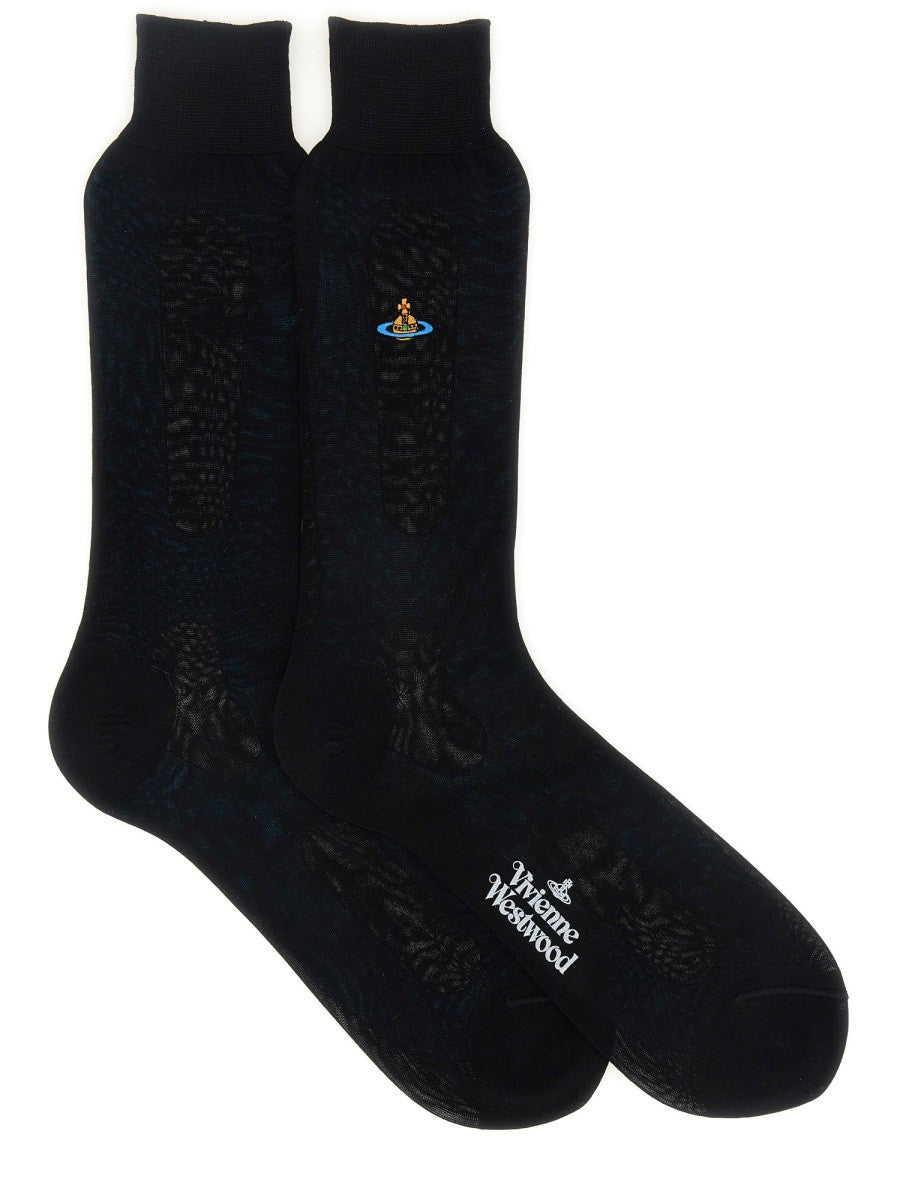 Vivienne Westwood SOCKS WITH ORB EMBROIDERY