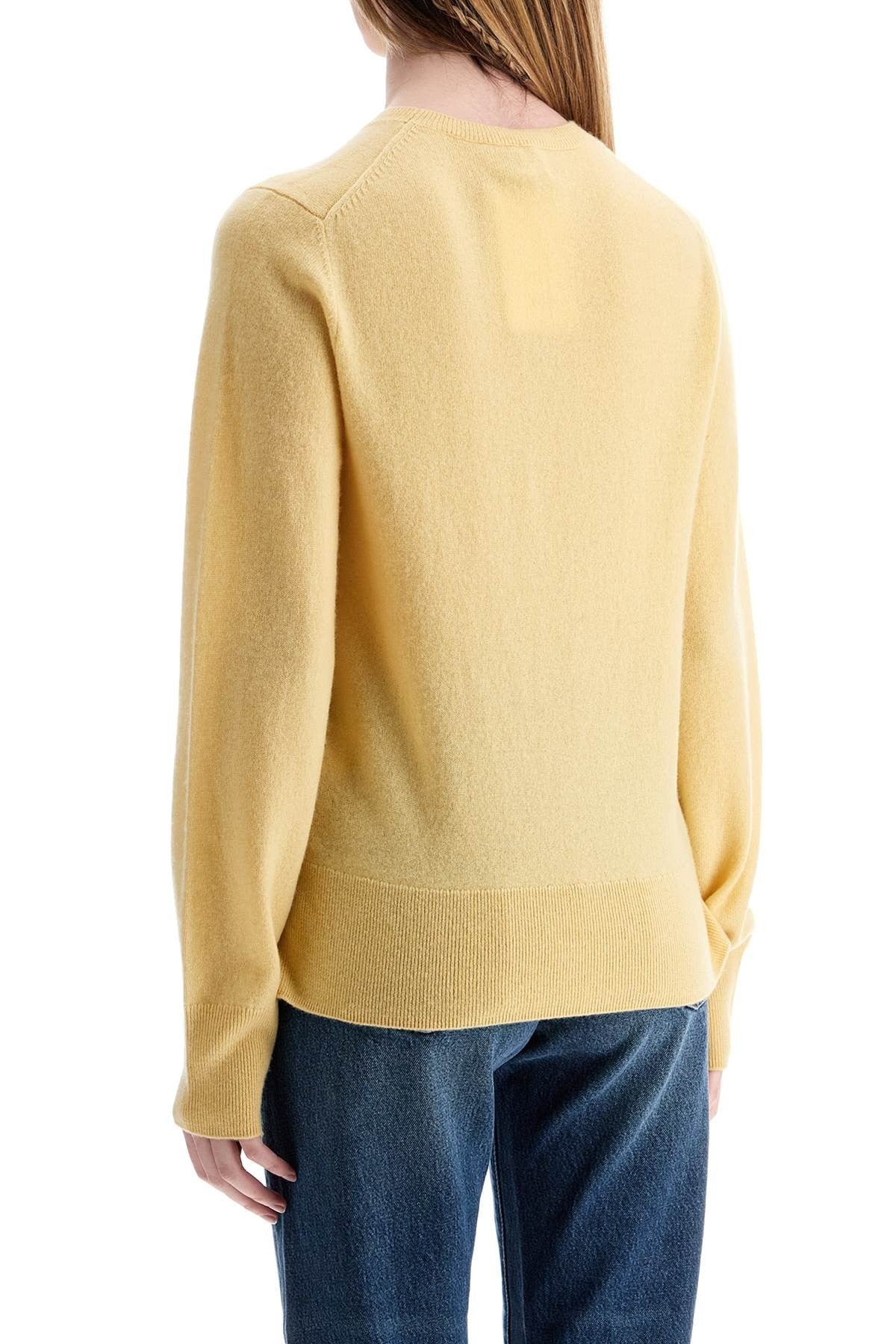 TOTEME soft yellow cashmere sweater crew neck