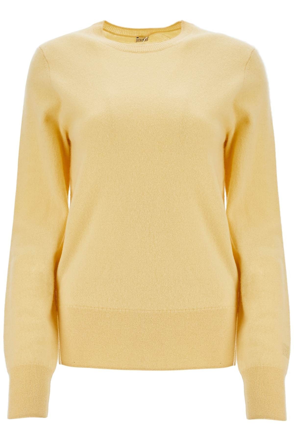 TOTEME soft yellow cashmere sweater crew neck