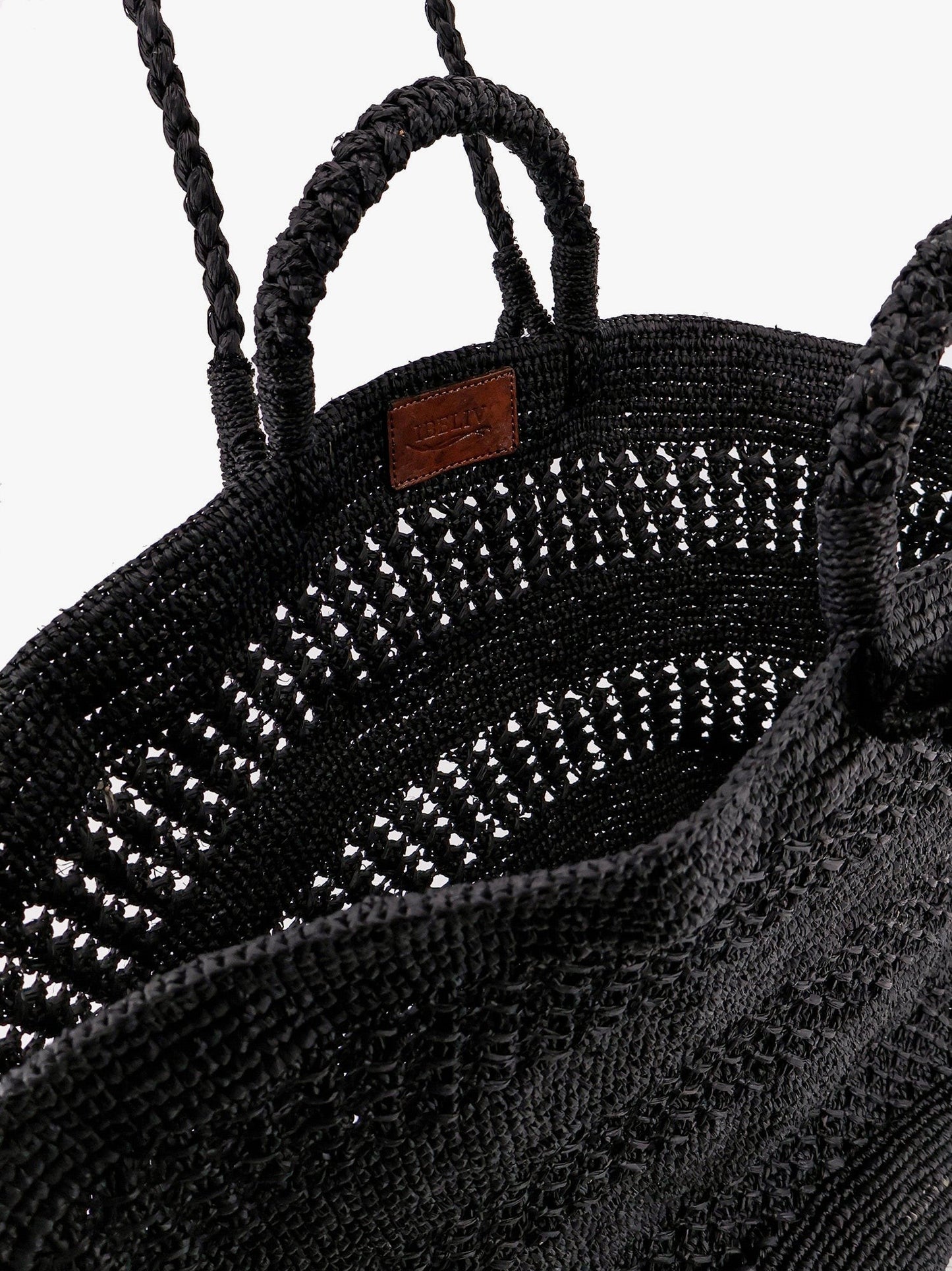 IBELIV Sol perforated rafia handbag