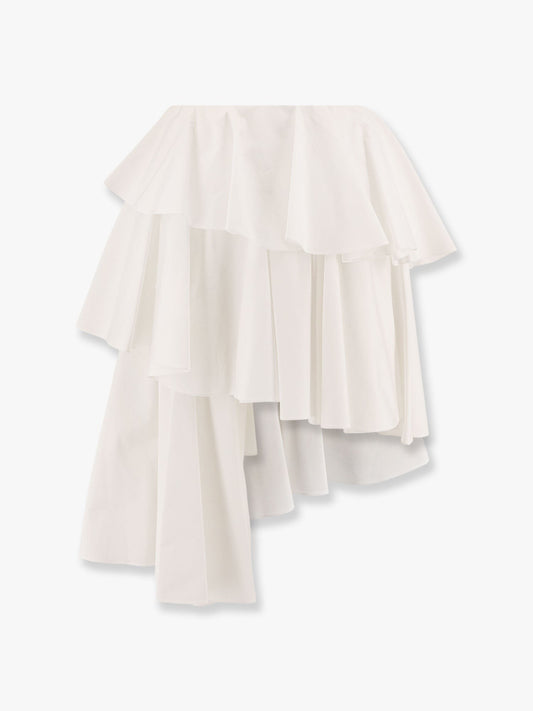ALAIA Spiral cotton popeline skirt