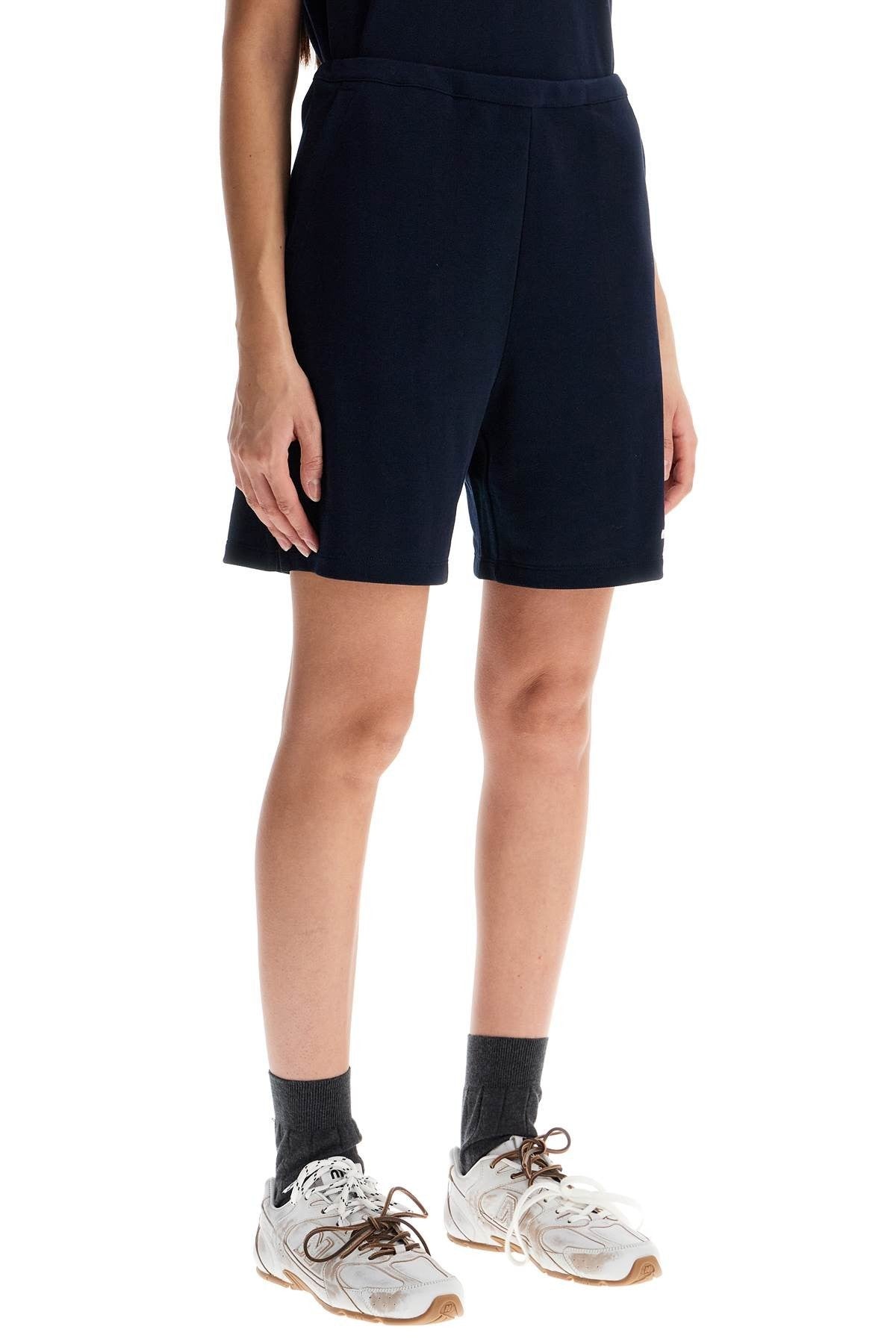 Miu Miu sporty bermuda shorts with embroidered logo