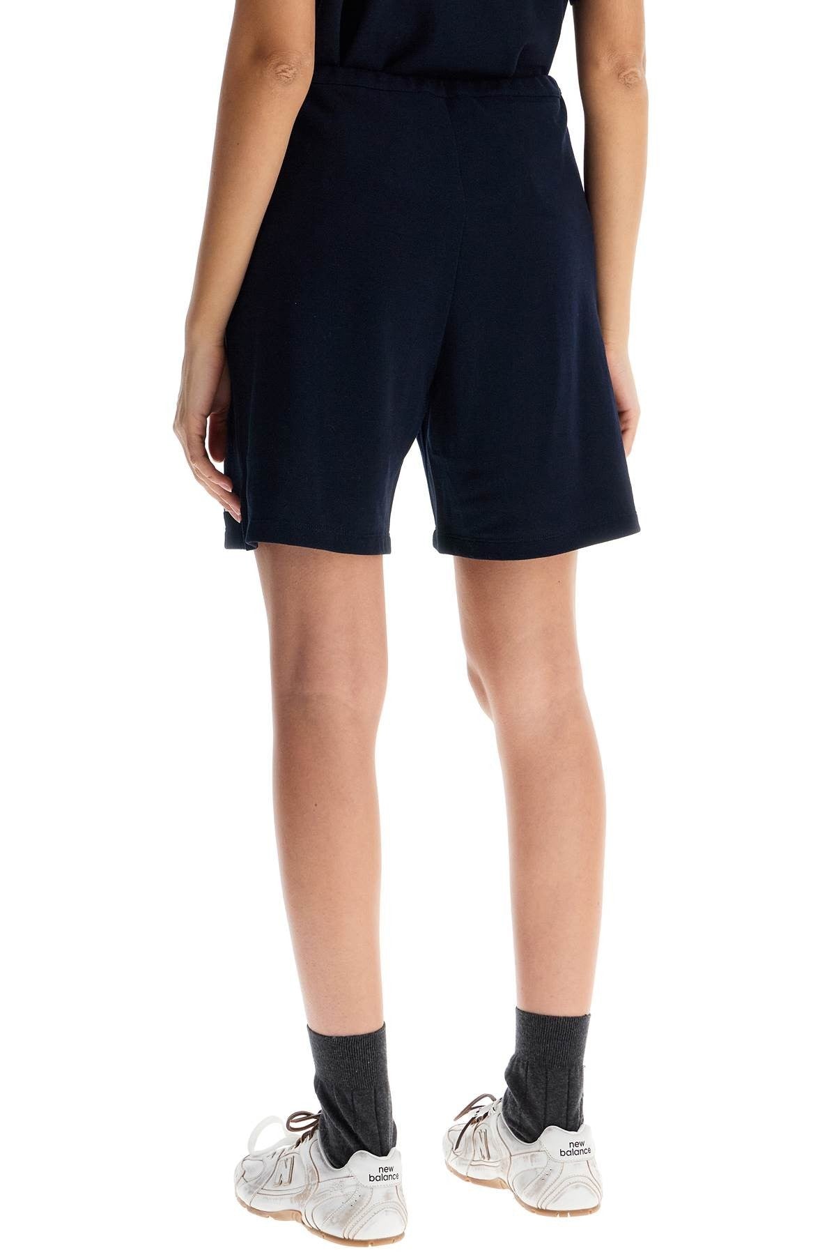 Miu Miu sporty bermuda shorts with embroidered logo