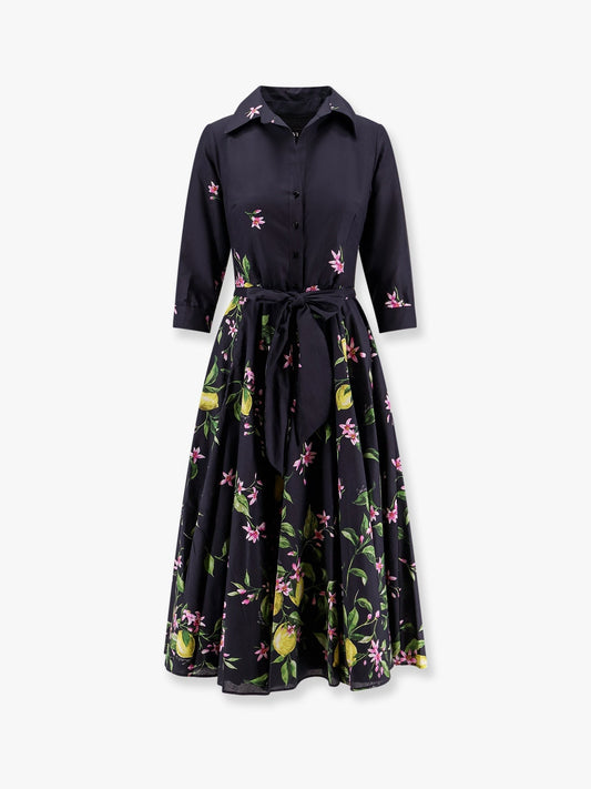 LAVI Spritz cotton chemisier dress with multicolor print