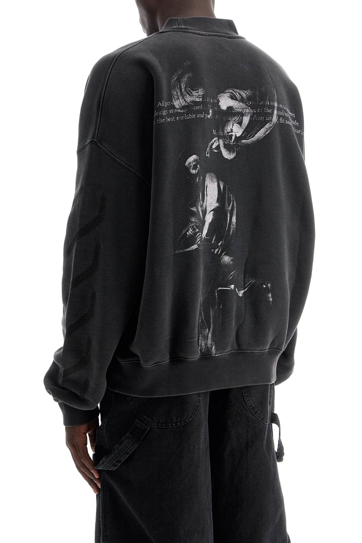 Off-white st. matthew crewneck sweatshirt with arrow