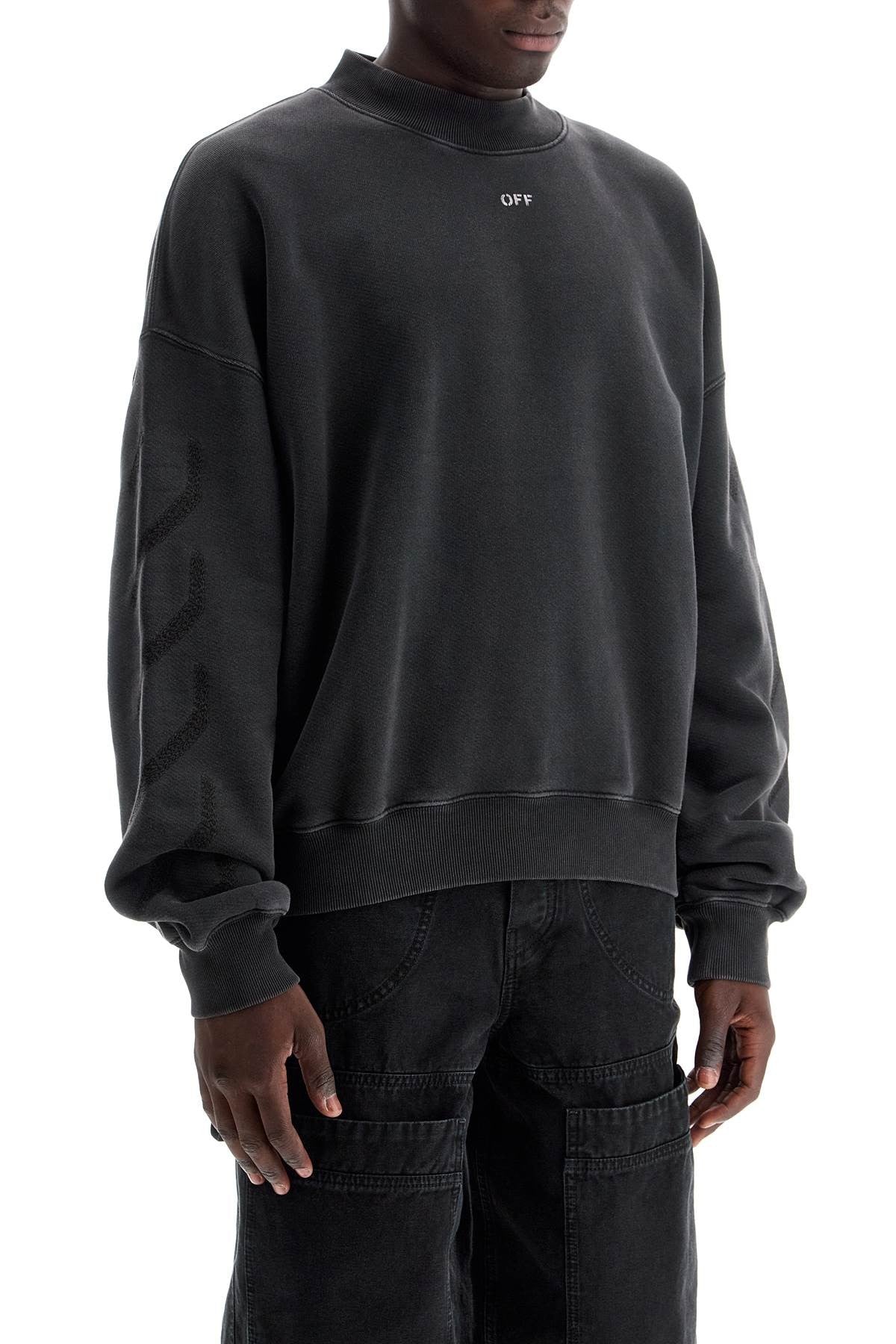 Off-white st. matthew crewneck sweatshirt with arrow