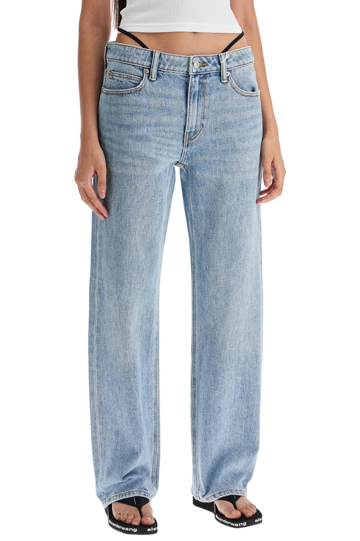 Alexander Wang straight jeans with integrated thong