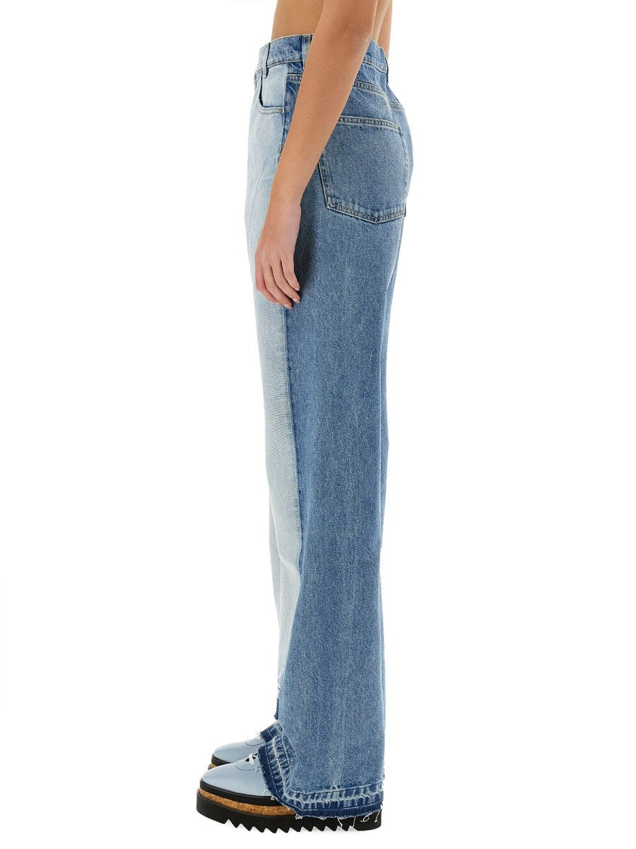 stella mccartney STRAIGHT-LEG JEANS WITH CONTRASTING PANELS