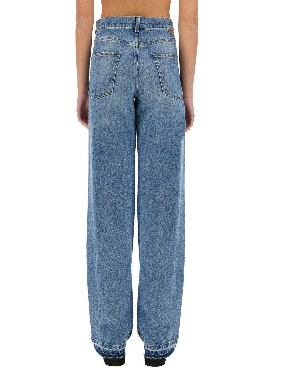 stella mccartney STRAIGHT-LEG JEANS WITH CONTRASTING PANELS