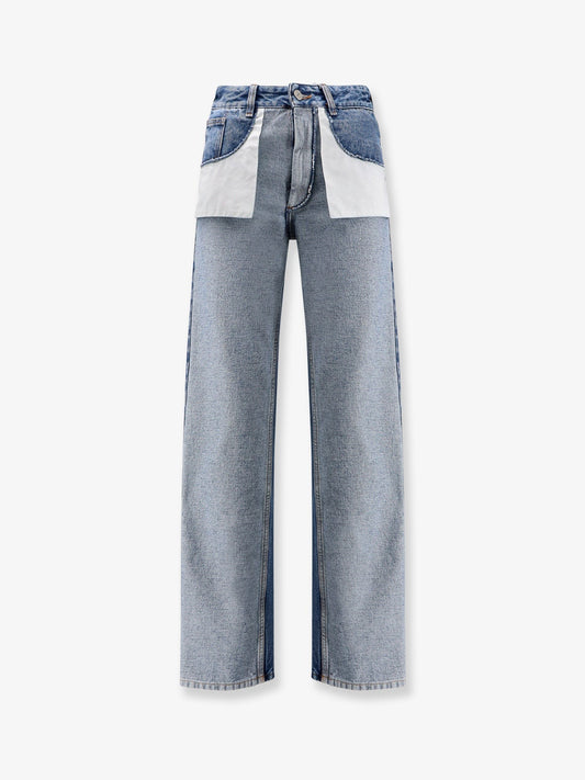 MM6 MAISON MARGIELA Straight leg jeans with reverse pockets