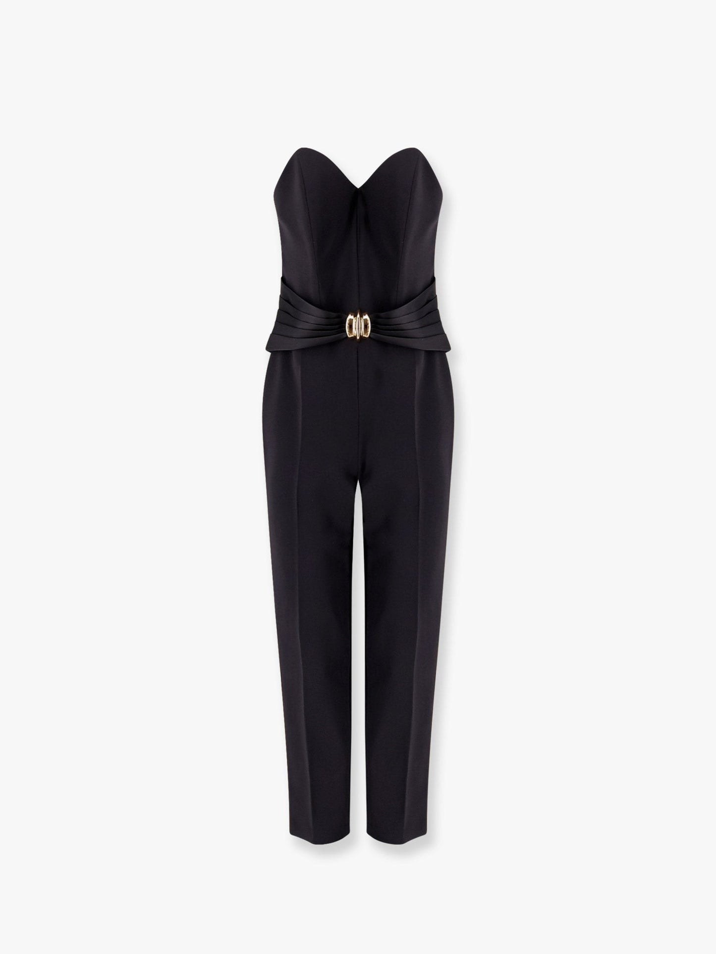 Elisabetta Franchi Strapless jumpsuit with waist belt
