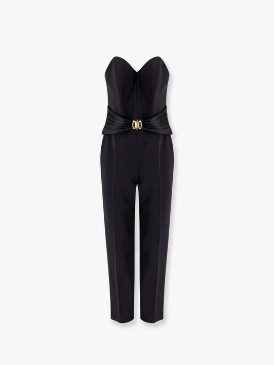 Elisabetta Franchi Strapless jumpsuit with waist belt
