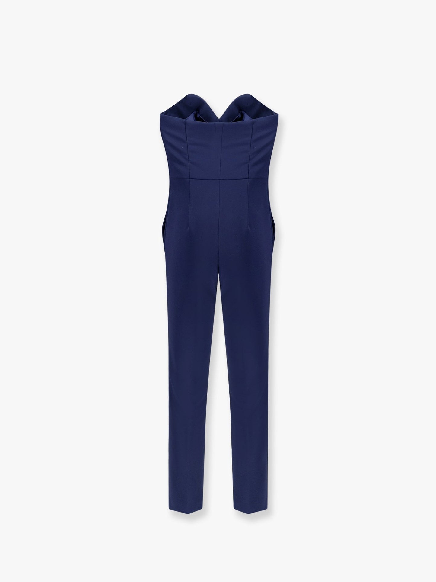 Elisabetta Franchi Strapless jumpsuit with waist belt