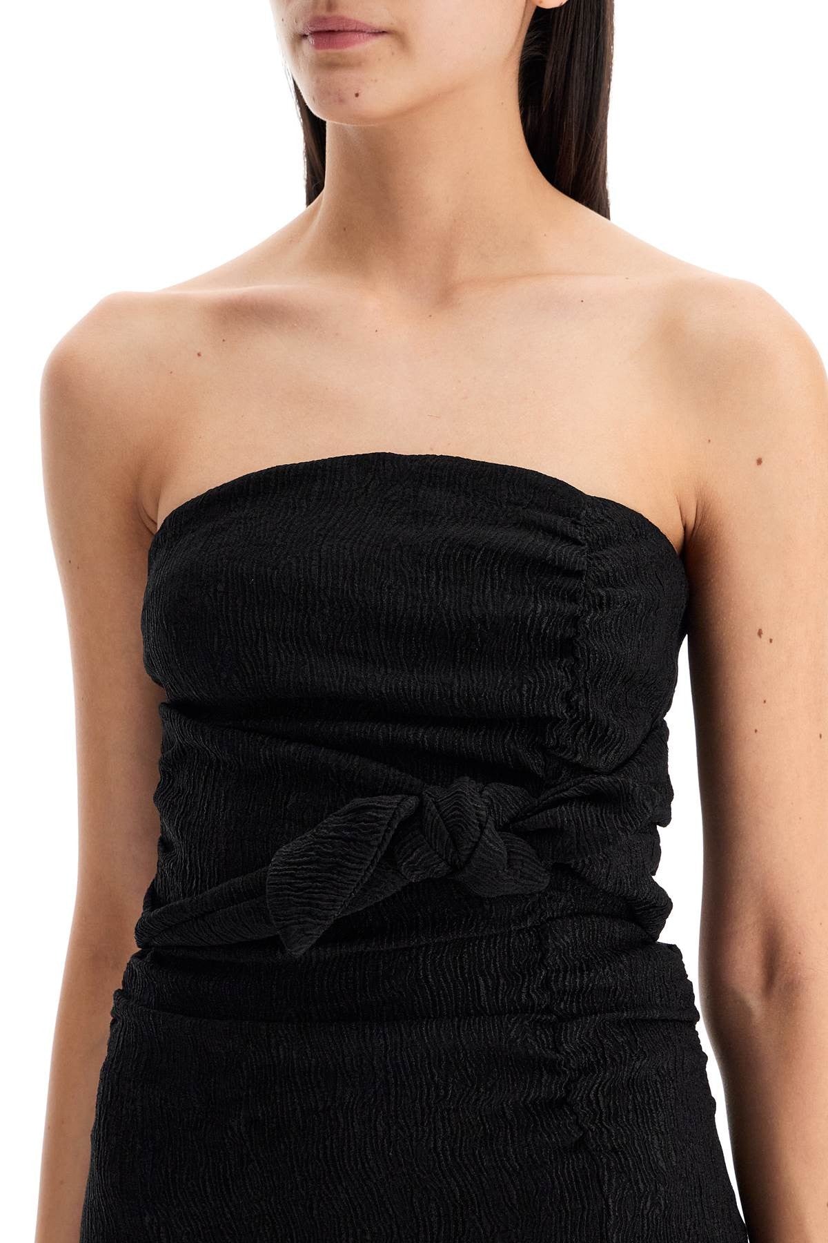 GANNI strapless viscose top for